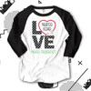 Love nursing personalized ADULT raglan shirt