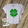 Monogram sparkly glitter shamrock Tshirt