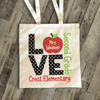 Love school teacher's personalized tote bag