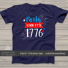 Funny party like it's 1776 unisex ADULT navy Tshirt