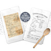 Flour sack tea towel personalized keepsake recipe