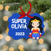 Superhero girl ornament 