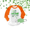 St. Patrick's Day shamrock teacher name grade personalized raglan shirt