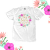 Big sister floral wreath with glitter or foil shirt 