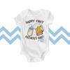 First Fathers Day cheers boy bodysuit