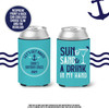 Nautical sun sand drink vacation can coolies