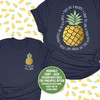 Teach like a pineapple ink or gold foil personalized unisex DARK tshirt