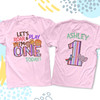 Girl first birthday zoo animals Tshirt