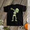 Halloween dabbing skeleton dark Tshirt
