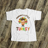 Thanksgiving shirt mommy's little turkey boy personalized Tshirt