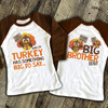 Thanksgiving big brother lil turkey listen up pregnancy announcement raglan shirt