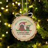 Baby's first Christmas with siblings personalized wood slice ornament
