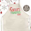 Santa's favorite holiday adult apron