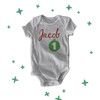 First birthday Christmas ornament personalized bodysuit or Tshirt