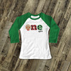  First birthday Christmas one raglan shirt