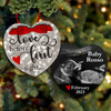 Ultrasound photo pregnancy announcement ornament