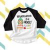 Kindergarten (or any grade) is a hoot children's personalized raglan shirt