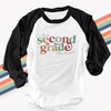 Teacher any grade team personalized adult raglan shirt