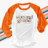 Teacher any grade team personalized adult raglan shirt