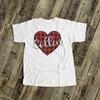 Valentine polka dot or buffalo plaid red heart personalized Tshirt