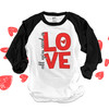 All you need is love Valentine adult raglan shirt