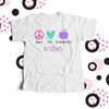 Peace love kindergarten personalized childrens Tshirt