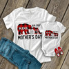 First Mothers Day mama baby buffalo plaid bear matching shirt gift set 