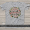 Best moms get promoted to grandma floral wreath Tshirt