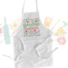 adult dark apron, mom promoted to grandma dark bib apron