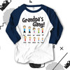 Grandpa stick figure gang personalized raglan shirt