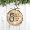 My 1st Christmas bear wood slice ornament