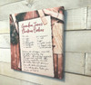 Christmas handwritten keepsake recipe custom wall art on wood frame