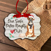 Boxer dog dear santa define naughty Christmas ornament