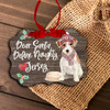  Jack Russell terrier dear santa define naughty Christmas ornament