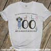 Teacher 100 days llamas adventured right through Tshirt