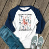 Teacher 100 days no prob-llama unisex adult raglan shirt