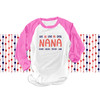 Nana live love spoil personalized ADULT raglan shirt