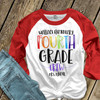 Teacher any grade crew unisex adult raglan shirt