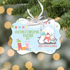 First Christmas together daddy mommy baby penguin personalized ornament