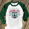 Christmas tree farm family personalized unisex ADULT raglan shirt