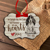 Forever in our hearts dog personalized memorial Christmas ornament