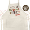 Official cookie baker and cookie taster holiday adult  youth apron set 