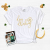 St. Patricks Day glitter day drinking Tshirt