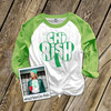 St. Patrick's Day Chicago chi-rish shamrock adult unisex raglan shirt