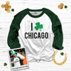 St. Patrick's Day I shamrock Chicago adult unisex raglan shirt