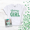 St. Patrick's Day Galway girl or St. Louis shamrock glitter option adult Tshirt