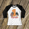 Woodland animals first birthday raglan shirt