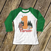 Woodland animals first birthday raglan shirt