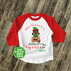 Merry Christmas to me big sister to be elf pregnancy announcement raglan shirt