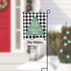 Farm fresh Christmas trees personalized holiday garden flag with stand option